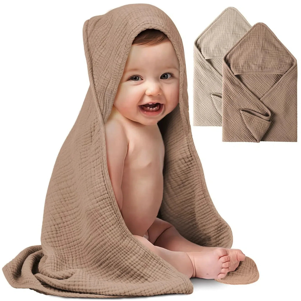 Badcape i mjuk muslin
