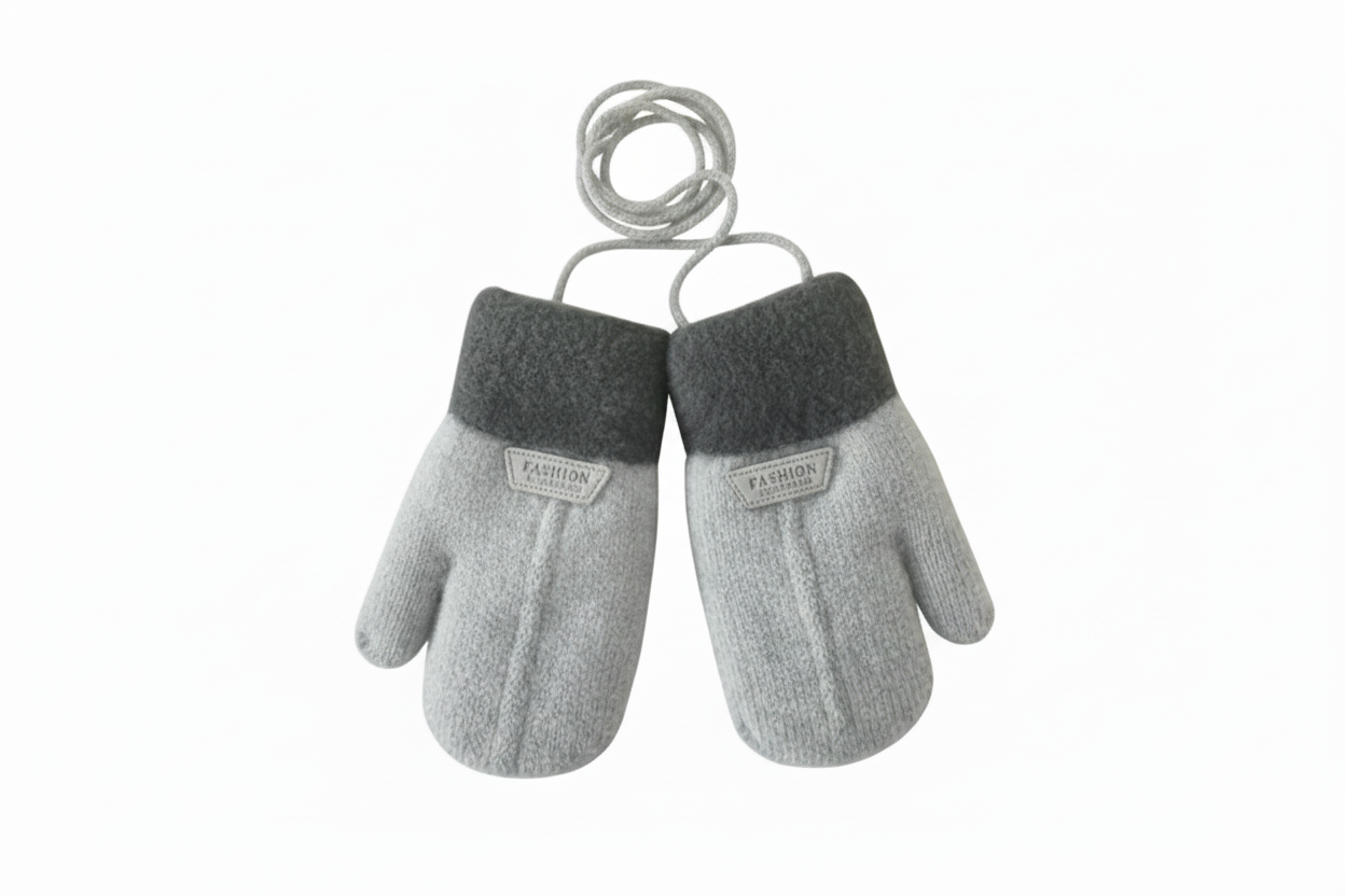 Grey mittens